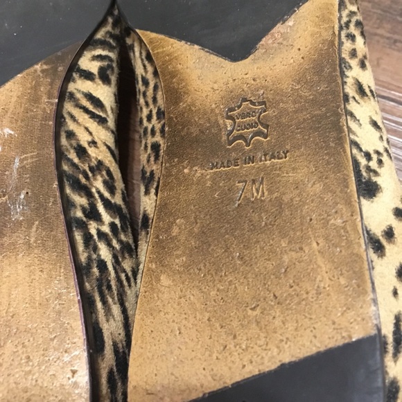 Donald J Pliner Leopard Square Toe Ballet Flats! - Picture 4 of 10